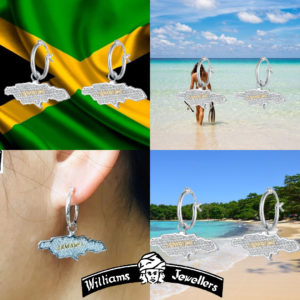 JAMAICA MAP earring