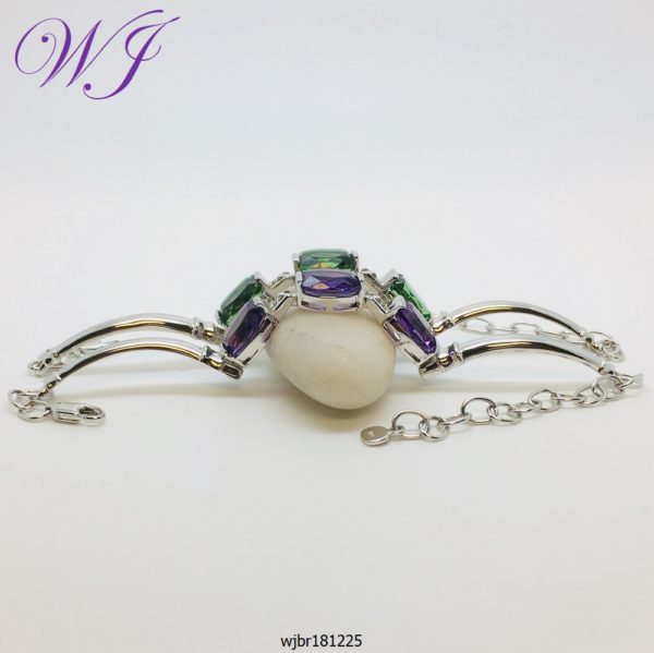 Sterling Silver color Stone Bracelets - Image 3