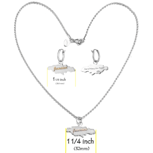 Jamaica map earring & pendant set