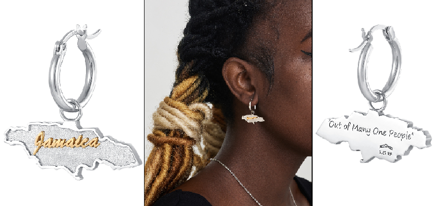 Jamaica map earring&pendant
