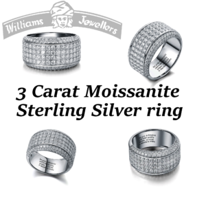 3 Carat Moissanite Sterling Silver ring
