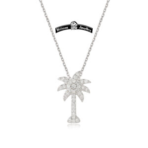 1/2ct Palm tree necklace