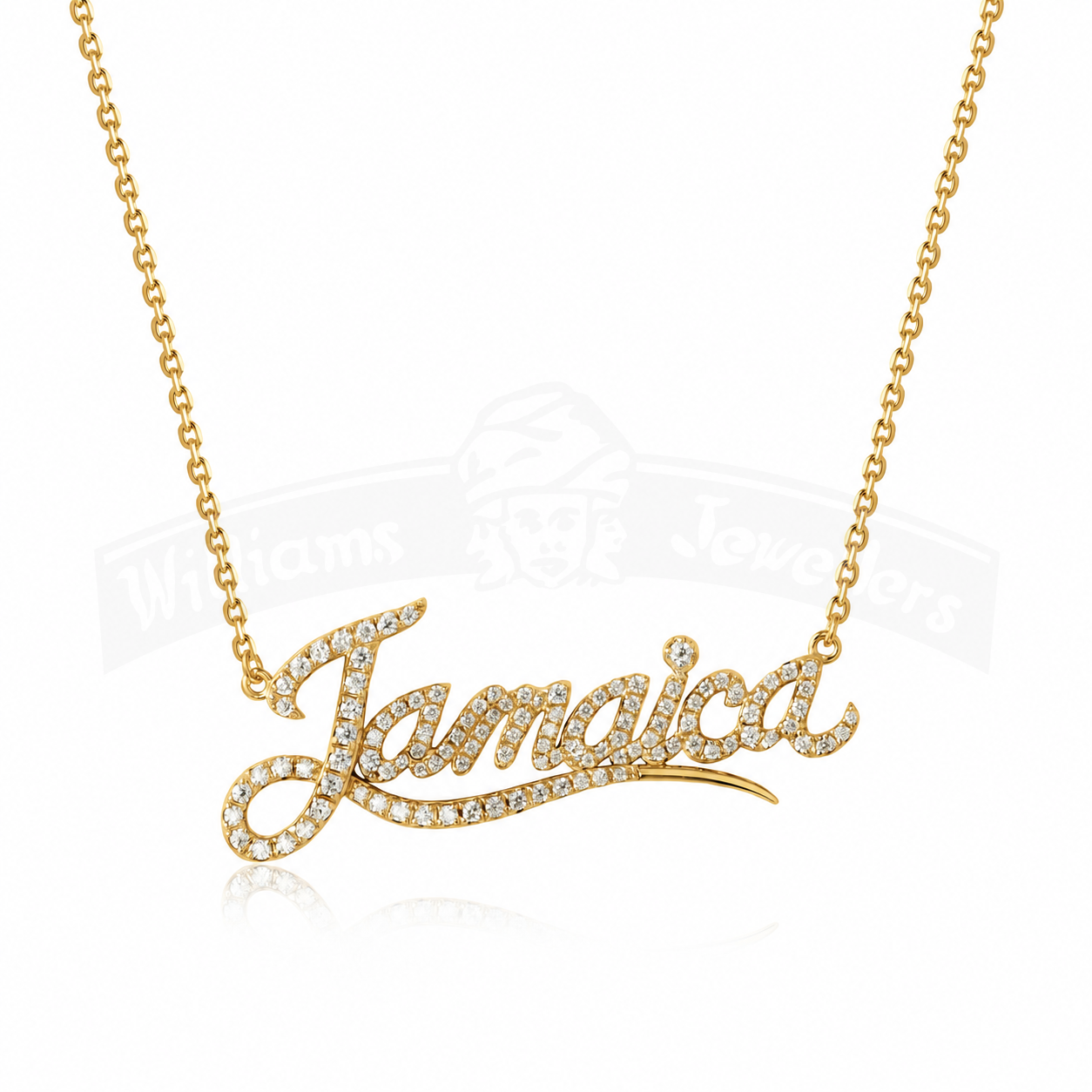 Jamaica script necklace
