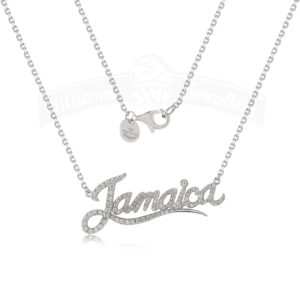 Jamaica script necklace